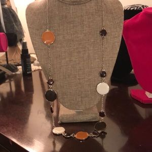 Fall color enamel necklace